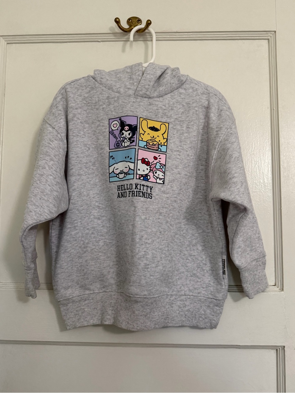 ✔️Hello Kitty Light Gray Kids Pullover Hoodie 🍭